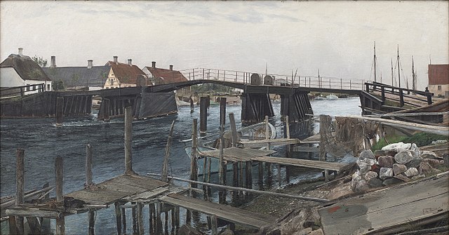 劳瑞兹·安德森·瑞恩(Laurits Andersen Ring)-货桥油画