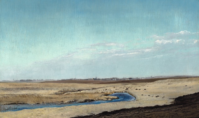 劳瑞兹·安德森·瑞恩(Laurits Andersen Ring)-沼泽的春天风景.油画