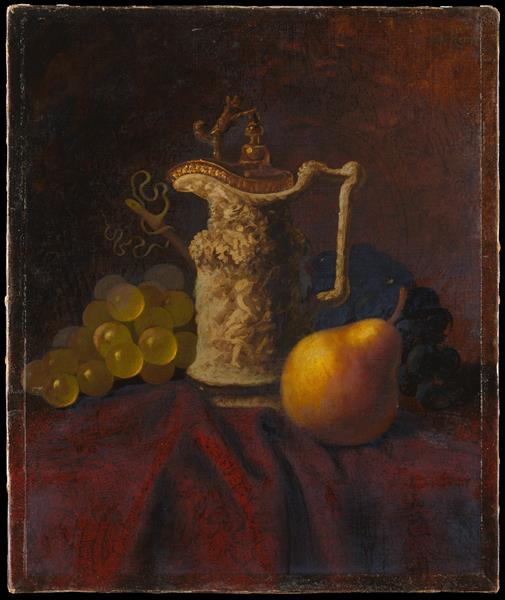 卡德里斯·普兰塔涅网令（Cadurcis Plantagenet Ream）- 带着水果和水壶的静物油画