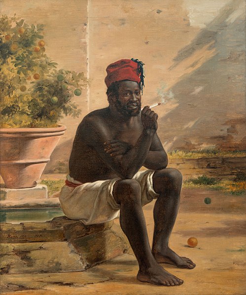 马蒂努斯·罗比（MartinusRorbye）-努比亚人油画