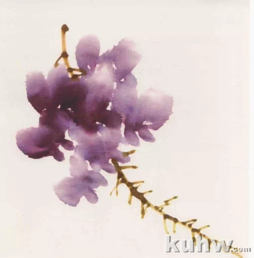 图文教程:写意紫藤花画法
