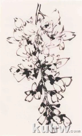 图文教程:写意紫藤花画法
