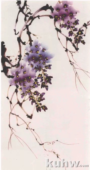 图文教程:写意紫藤花画法