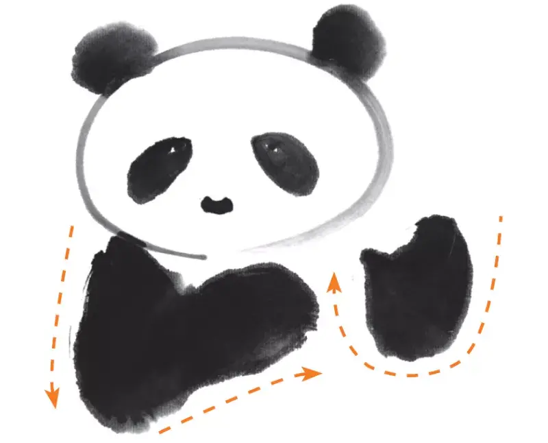 图文教程:一学就会画萌萌的熊猫和可爱的小鹿