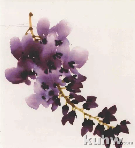 图文教程:写意紫藤花画法