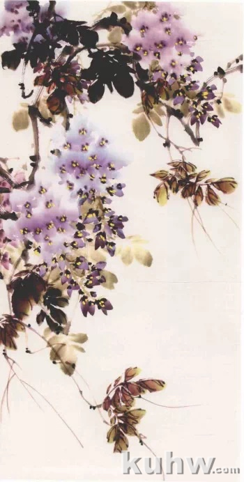 图文教程:写意紫藤花画法