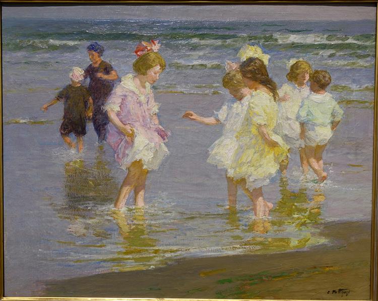 爱德华·亨利·波塔斯特(Edward Henry Potthast)-涉水儿童.zip