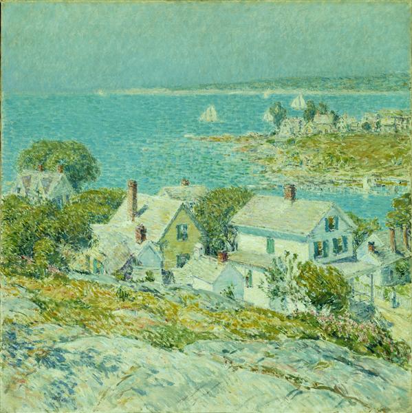 柴尔德·哈萨姆(Childe Hassam)-新英格兰海角油画