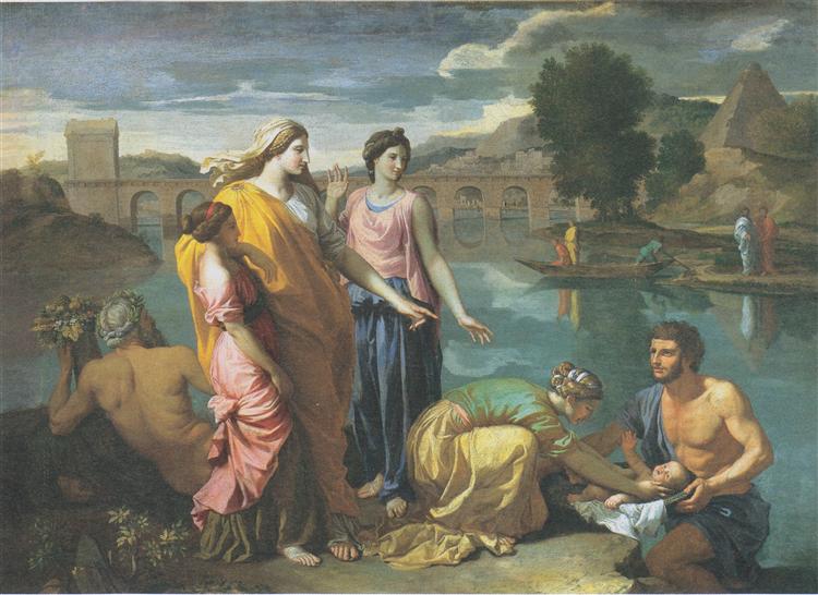 尼古拉斯·普桑（Nicolas Poussin）-摩西的发现油画