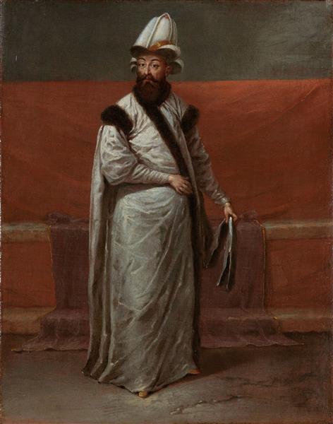 让·巴蒂斯特·范穆尔（Jean Baptiste Vanmour）-内维谢希尔·达马特大维齐尔·布拉希姆·帕萨油画