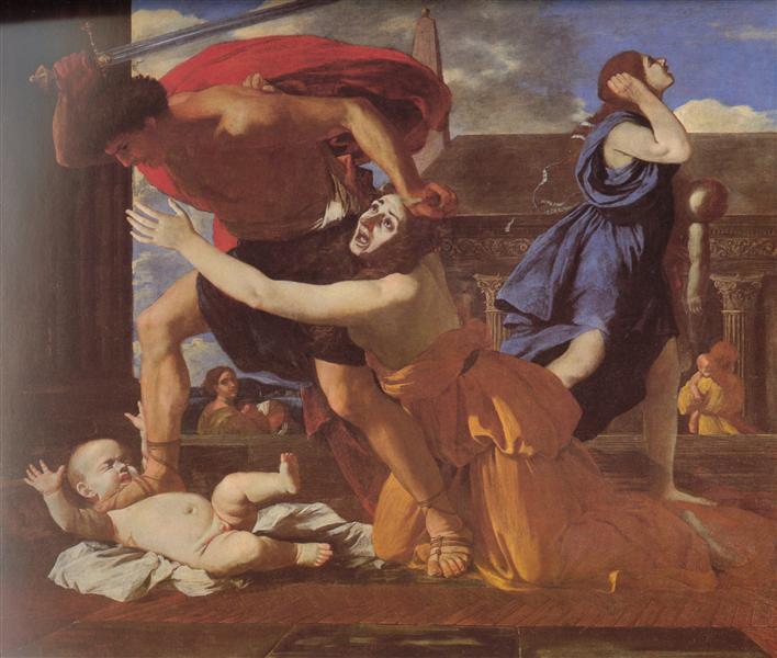 尼古拉斯·普桑（Nicolas Poussin）-无辜者的大屠杀油画