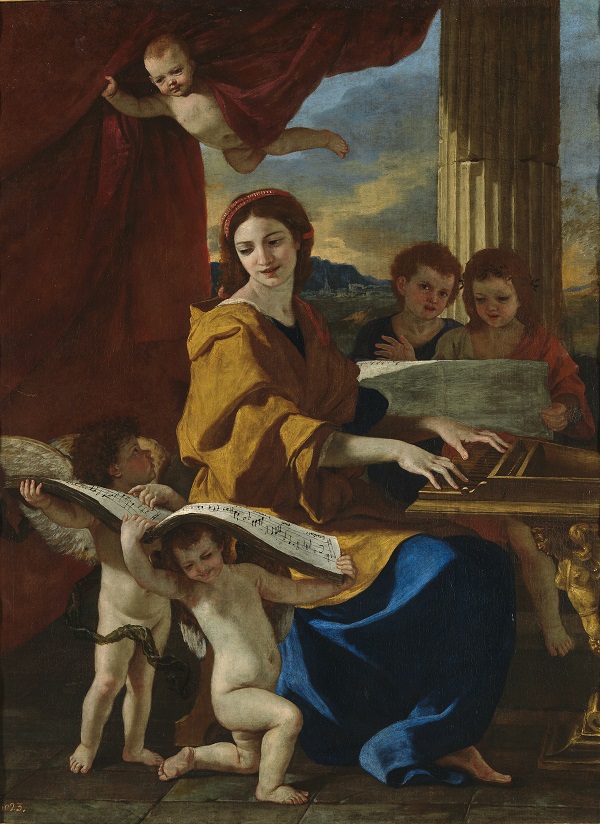 尼古拉斯·普桑（Nicolas Poussin）-圣塞西莉亚油画