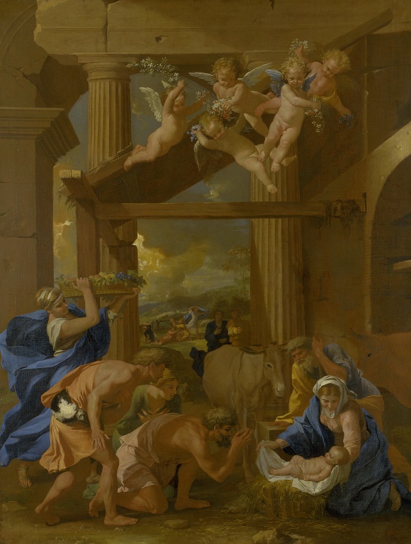 尼古拉斯·普桑（Nicolas Poussin）-牧羊人的朝拜油画