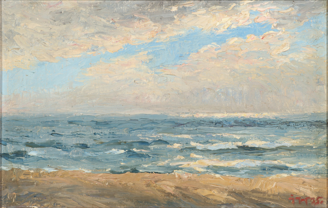 约翰内斯·威廉耶姆（Johannes Wilhjelm）-沿海风景油画