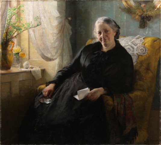 伯莎·韦格曼（Bertha Wegmann）-塞西莉·特里尔（Cecilie Trier）肖像油画