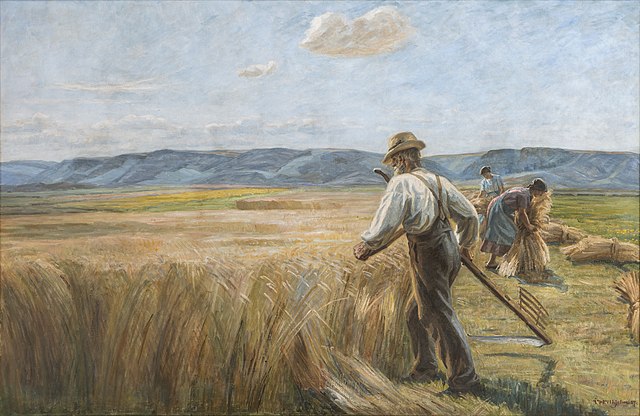 约翰内斯·威廉耶姆（Johannes Wilhjelm）-收割油画