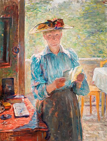 伯莎·韦格曼（Bertha Wegmann）-瑞典钢琴家汉娜·卢西亚·巴克（Hanna Lucia Bauck）的肖像 油画