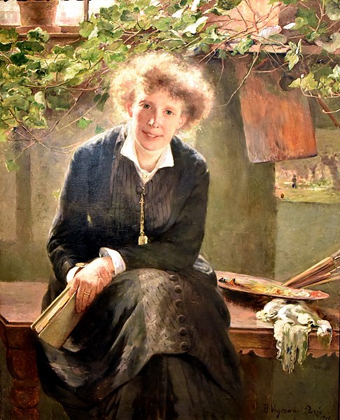 伯莎·韦格曼（Bertha Wegmann）-1881年，作者伯莎·韦格曼（Bertha Wegmann）肖像油画