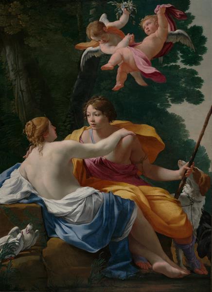 西蒙·沃特（Simon Vouet）-维纳斯和阿多尼斯.油画