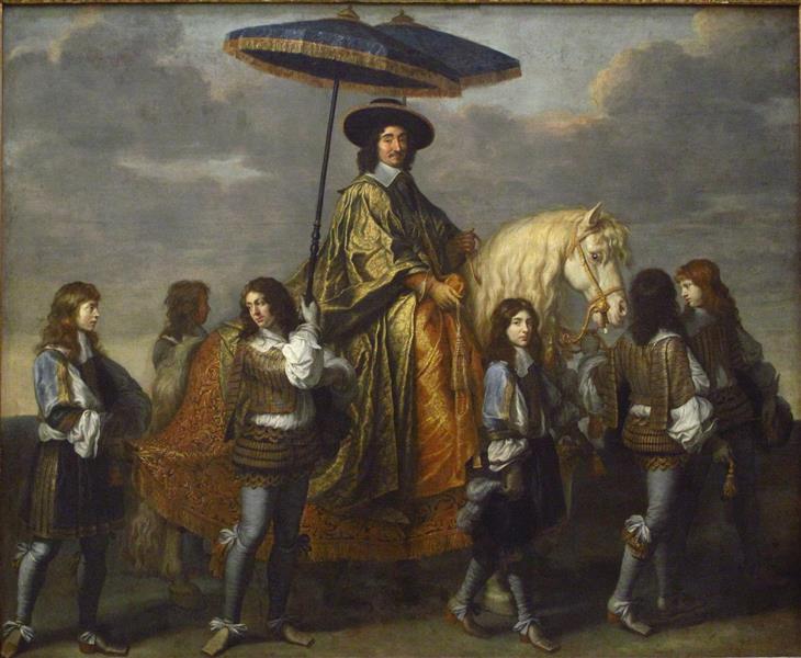 夏尔·勒·布伦（Charles Le Brun）-塞圭尔总理和他的套房.油画
