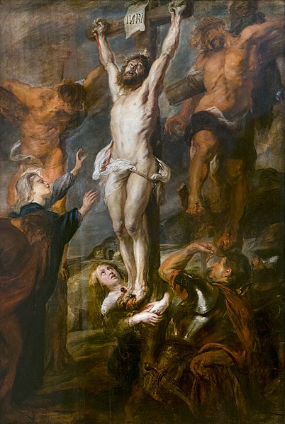 彼得·保罗·鲁本斯（Peter Paul Rubens）-基督在两个强盗之间被钉死 油画