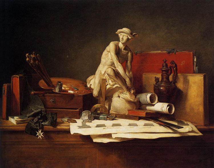 让·西蒙·查尔丁（Jean-Baptiste-Simeon Chardin ）-艺术的属性油画