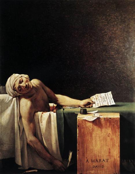 雅克·路易·大卫（ Jacques Louis David）-马拉之死.油画