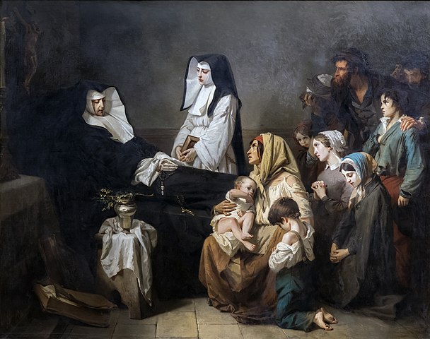 伊西多尔·皮尔斯（Isidore PilsMuséedes ）-一位慈善姊妹去世油画