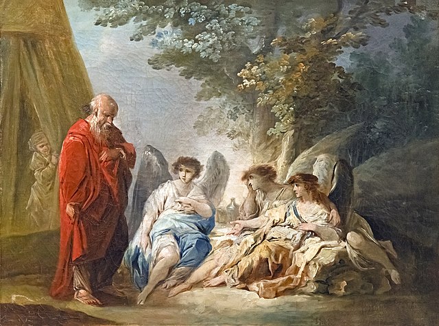 雅克·加姆林（Jacques Gamelin）-三个天使拜访了亚伯拉罕油画