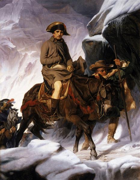 保罗·德拉罗什（Paul Delaroche）-拿破仑穿越阿尔卑斯山油画