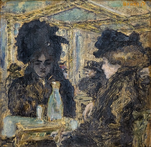 皮埃尔·邦纳德（Pierre Bonnard）-金咖啡馆 （在酒吧）油画