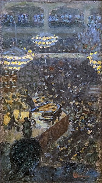 皮埃尔·邦纳德（Pierre Bonnard）-Le Concert Lamoureux.油画