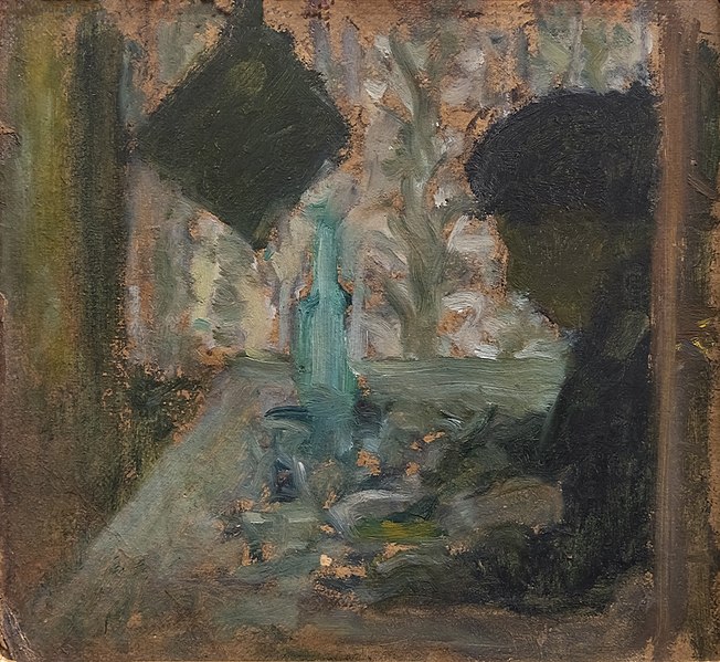皮埃尔·邦纳德  （Pierre Bonnard）-餐厅里的女人油画