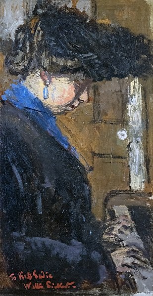 瓦尔特·西克特（Walter Sickert）-Maestoso con Sentimento.油画