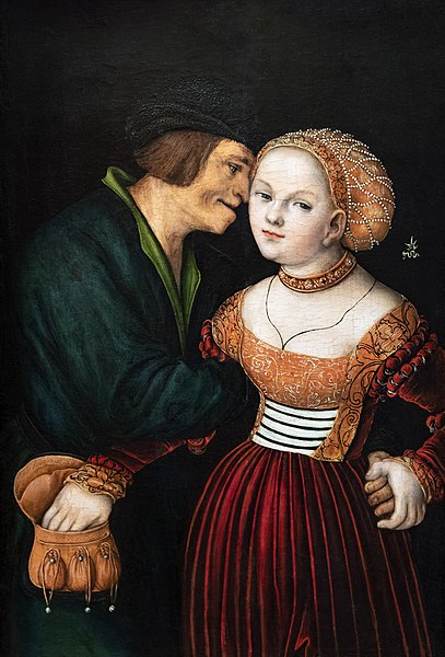 卢卡斯·克拉纳赫（Lucas Cranach）-恋人油画
