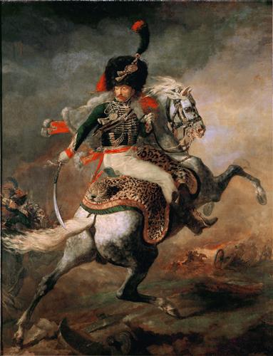 西奥多·杰利柯（ Théodore Géricault）-骑兵骑兵军官.油画作品