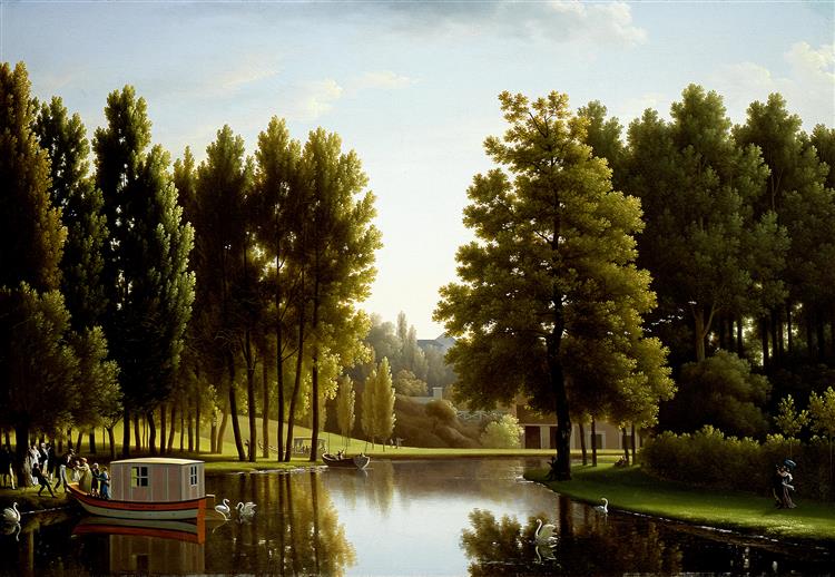 让·约瑟夫·泽维尔·比奥尔德（Jean-Joseph-Xavier Bidauld）-莫特芬丹公 油画