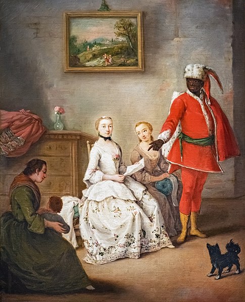 彼得·隆吉（Pietro Longhi）-摩尔使馆油画