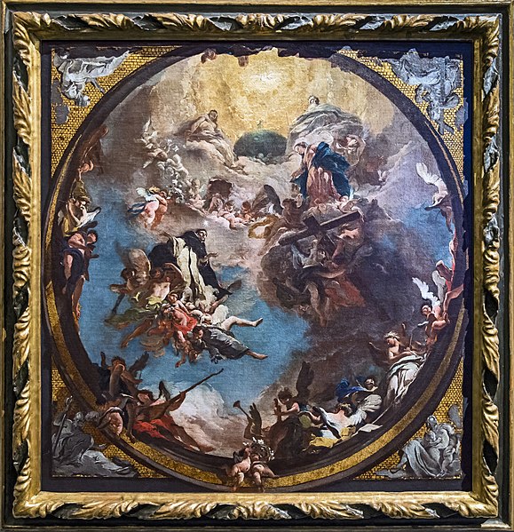 乔瓦尼·巴蒂斯塔·提埃波罗（Giovanni Battista Tiepolo）-圣多米尼克的荣耀油画