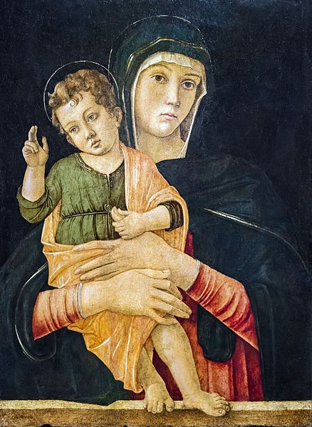 乔凡尼·贝里尼（Giovanni Bellini）-麦当娜与孩子的祝福油画
