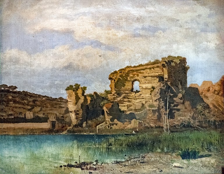 古列尔莫·恰尔迪  （Guglielmo Ciardi）-拜亚冥王星神庙遗迹油画