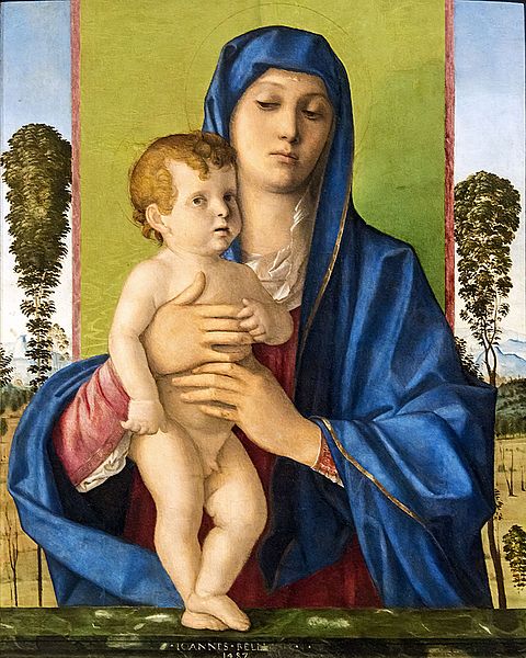 乔凡尼·贝里尼（Giovanni Bellini）-《小树的圣母》油画
