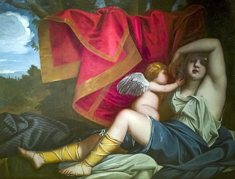 亚历山德罗·瓦罗塔里（Alessandro Varotari）-金星和丘比特油画