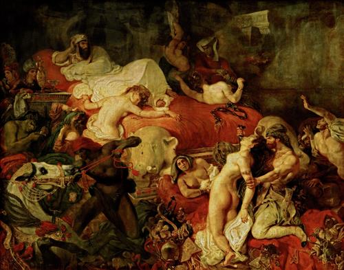 欧仁·德拉克鲁瓦（Eugene Delacroix）-萨达那帕拉之死油画