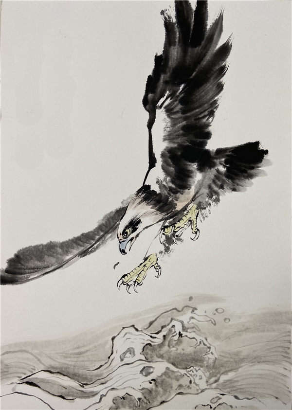 小写意《鹰击长空》的画法和详细步骤图,喜欢国画的朋友收藏了