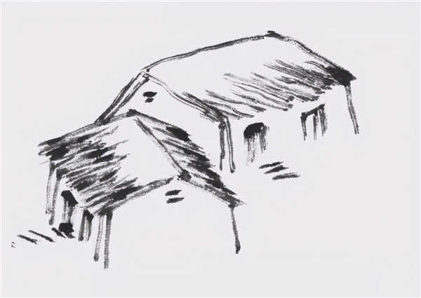 山水点景房屋的画法，简单易学
