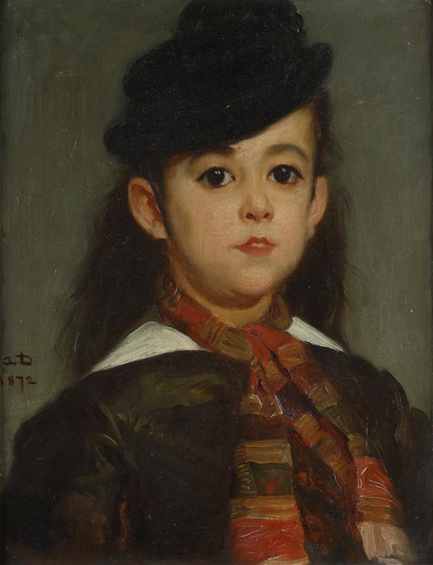 艾尔弗雷德·德登奎（Alfred Dehodencq）- 玛丽的肖像.油画高清下载