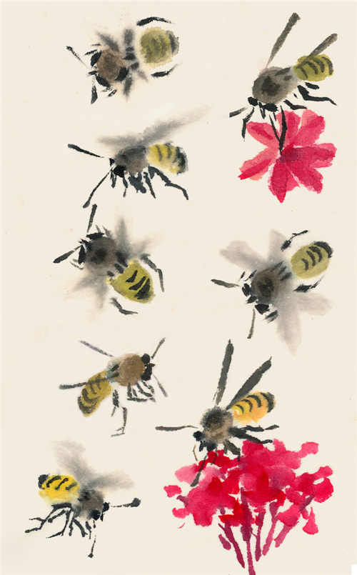 传移模写：蜜蜂画法