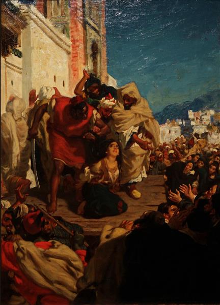 艾尔弗雷德·德登奎（Alfred Dehodencq）- 犹太人的处决油画