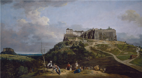 贝尔纳多·贝洛托（Bernardo Bellotto）-柯尼希施泰因要塞，1756-1758年 意大利